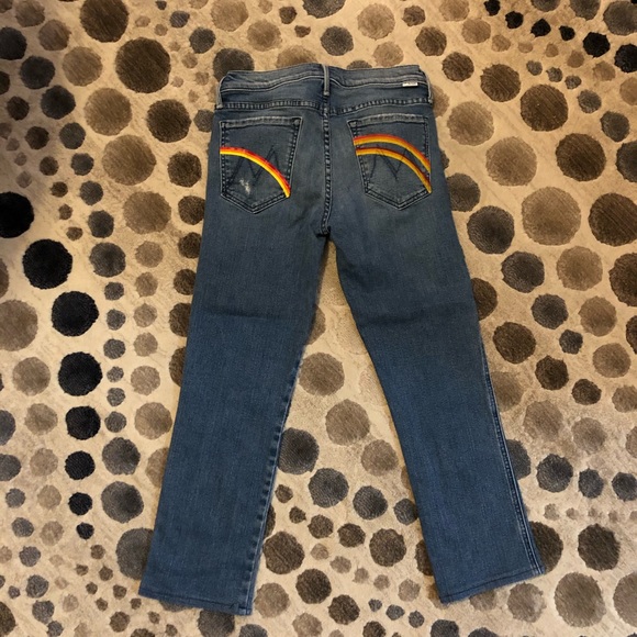 mother denim rainbow pocket